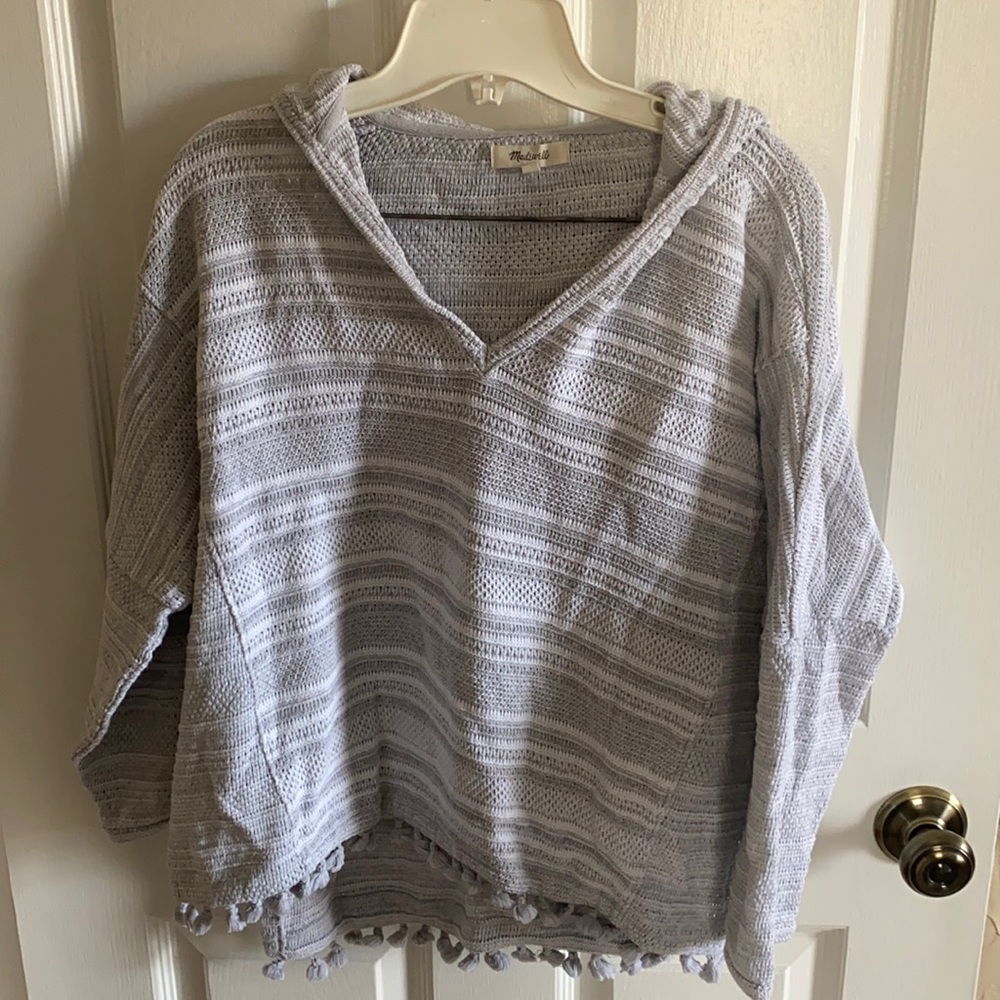 Madewell Hooded Poncho Sweater